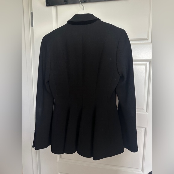 Pink Tartan 100% Wool Double-Breasted Black Blazer - Picture 3 of 3